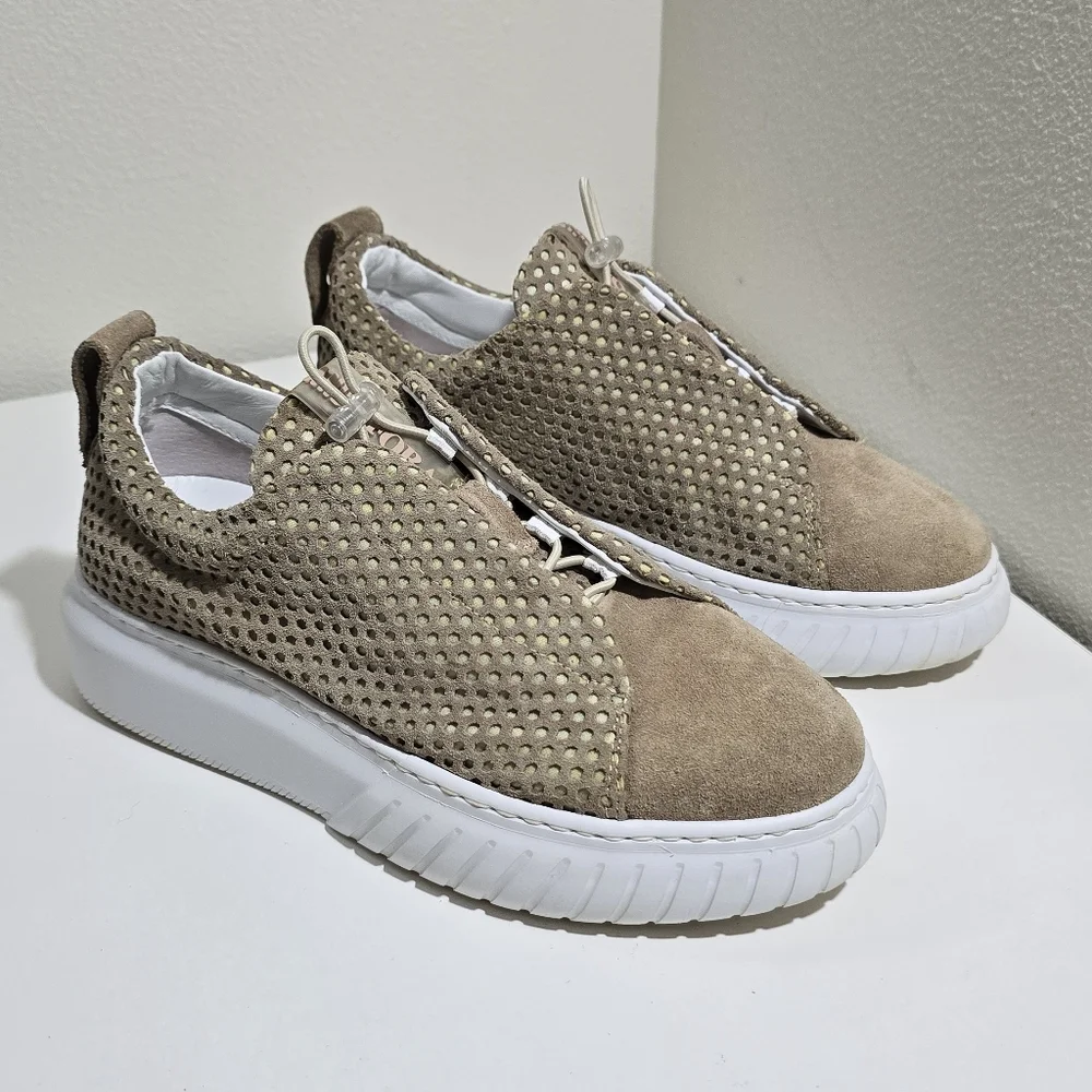 Andia Fora Libi suede chunky Sneakers contemporary comfortable casual chic look